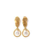 CALYPSO | GOLD SHORT CRYSTAL EARRINGS