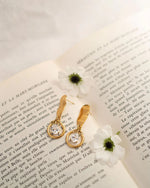 CALYPSO | GOLD SHORT CRYSTAL EARRINGS