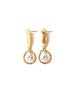 CALYPSO | GOLD SHORT CRYSTAL EARRINGS