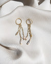 CHARLIE | GOLD HOOP & STONES EARRINGS