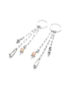 CHARLIE | SILVER HOOP & STONES EARRINGS