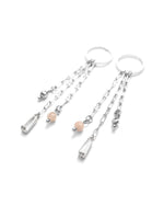 CHARLIE | SILVER HOOP & STONES EARRINGS