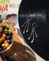 CHARLIE | SILVER HOOP & STONES EARRINGS