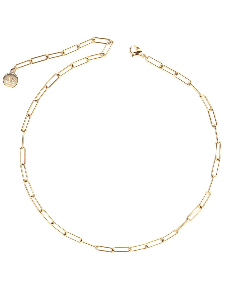 CLIPPY | GOLD PAPER CLIP CHAIN NECKLACE