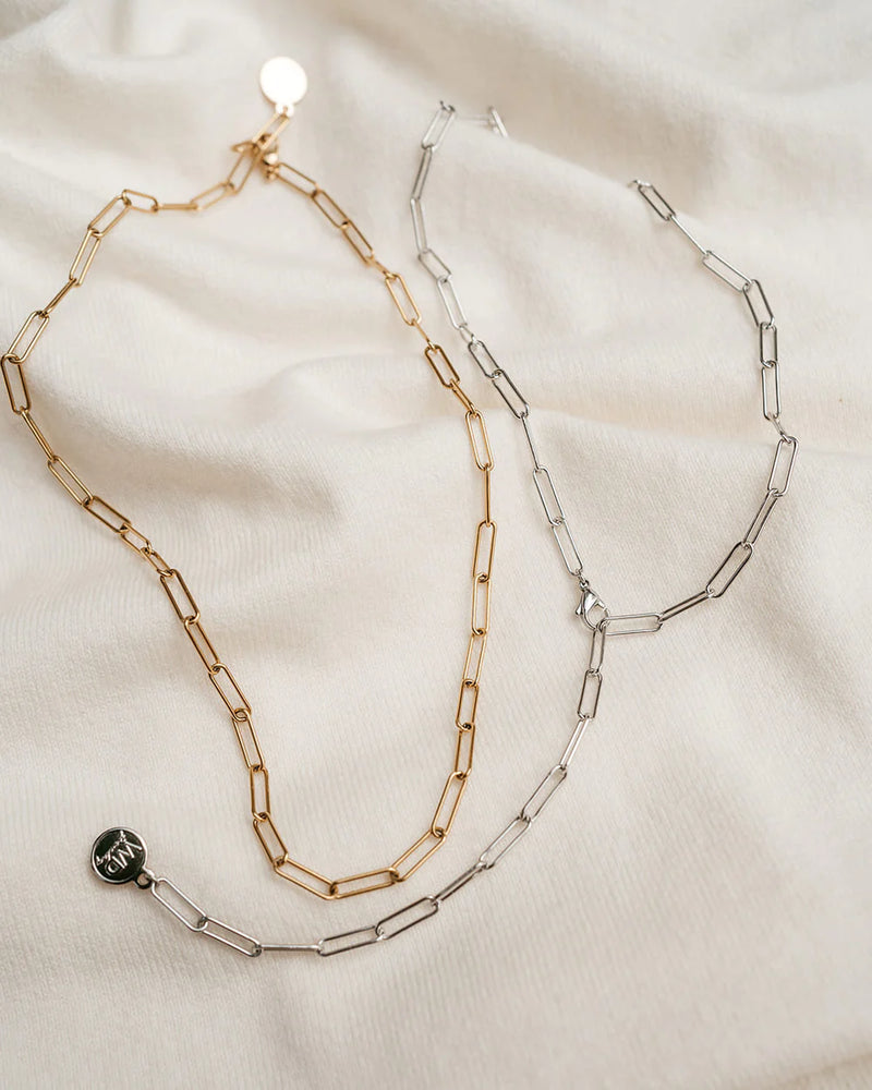 CLIPPY | GOLD PAPER CLIP CHAIN NECKLACE