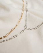 CLIPPY | SILVER PAPER CLIP CHAIN NECKLACE