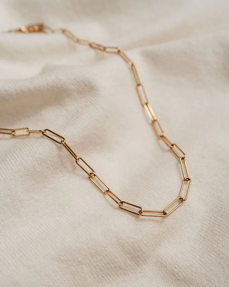 CLIPPY | GOLD PAPER CLIP CHAIN NECKLACE