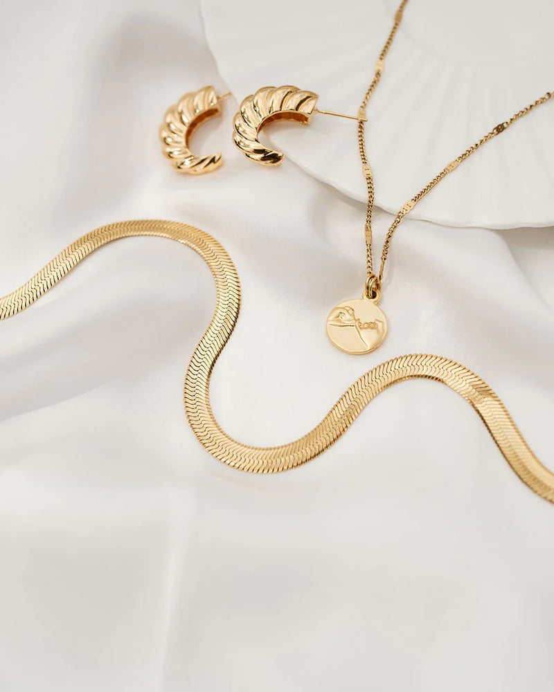 SWEAR | GOLD PINKY PROMISE MEDALLION NECKLACE
