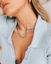 COBRA | SILVER LARGE HERRINBGONE CHAIN NECKLACE