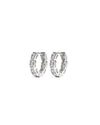 CRUZ | SILVER CRYSTAL HOOP EARRINGS