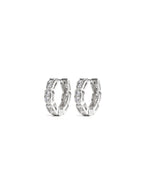 CRUZ | SILVER CRYSTAL HOOP EARRINGS