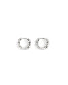 CRUZ | SILVER CRYSTAL HOOP EARRINGS