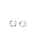 CRUZ | SILVER CRYSTAL HOOP EARRINGS