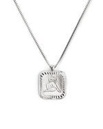 EMPOWER | SILVER SQUARE WOMAN PENDANT NECKLACE