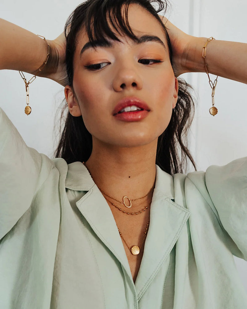 FLORENT | GOLD PAPERCLIP CHAIN BRACELET