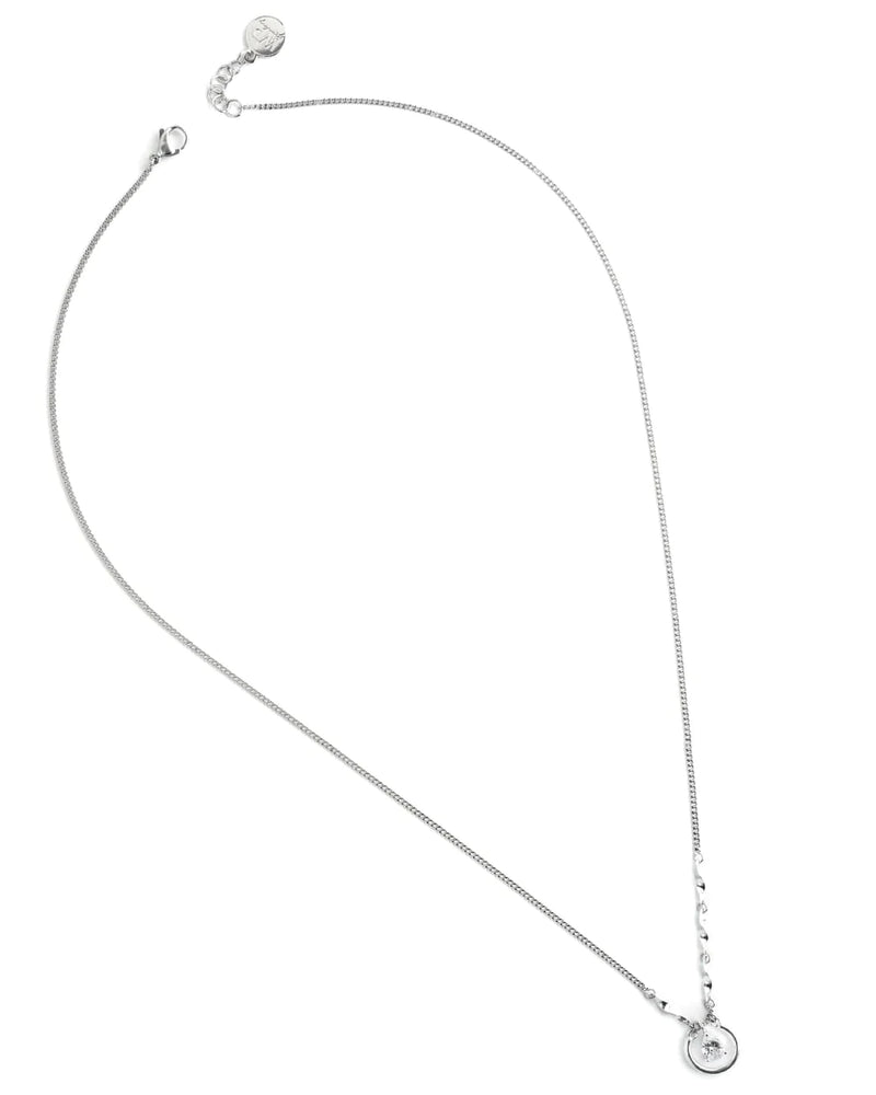 GRIGRI | SILVER LONG CRYSTAL NECKLACE