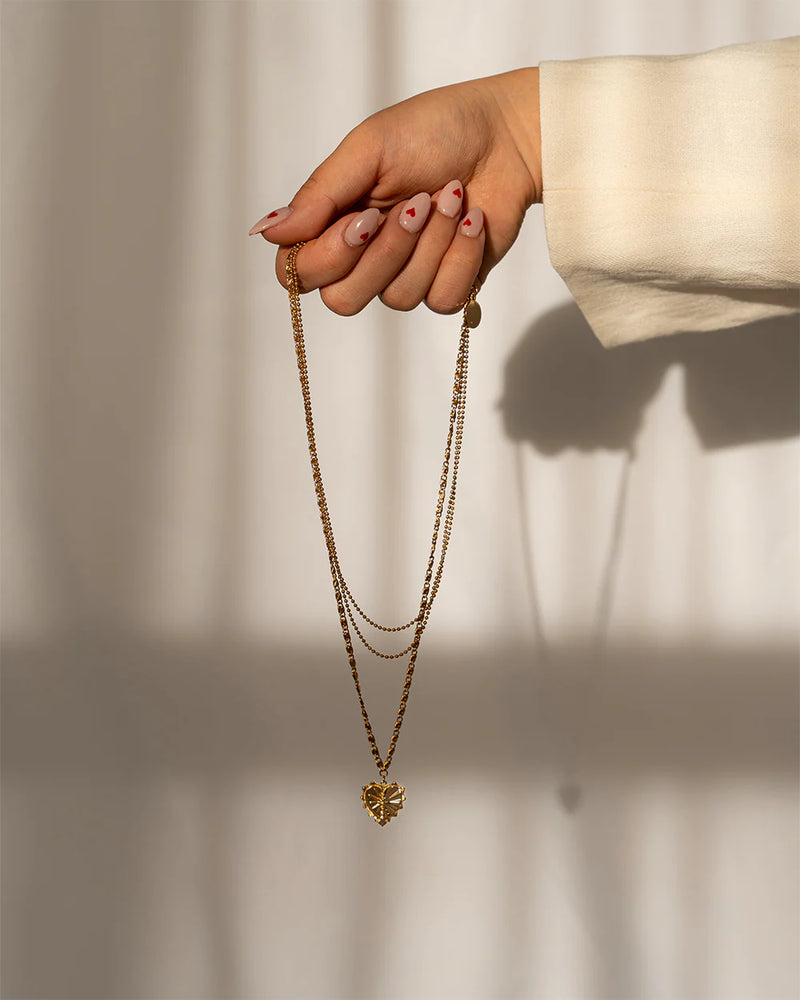 HART | GOLD LAYERED HEART PENDANT NECKLACE