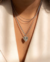 HART | SILVER LAYERED HEART PENDANT NECKLACE