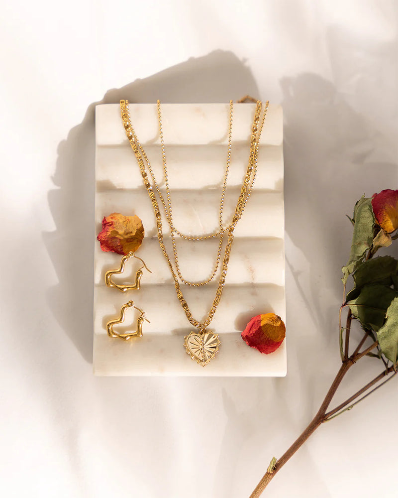 HART | GOLD LAYERED HEART PENDANT NECKLACE