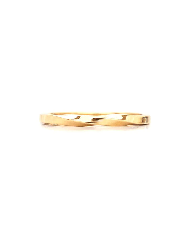 HELIX | GOLD VERMEIL TWISTED SQUARE RING