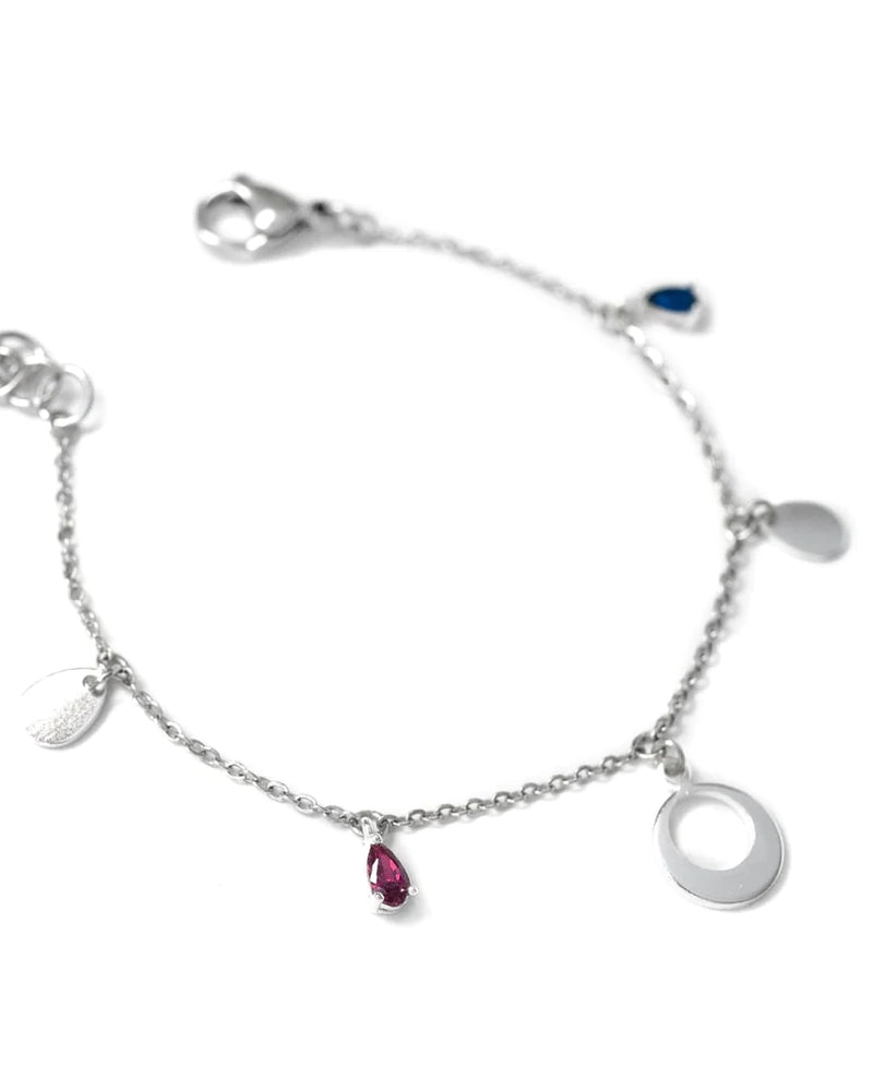 HORIZON | SILVER CHARMS & CRYSTALS BRACELET