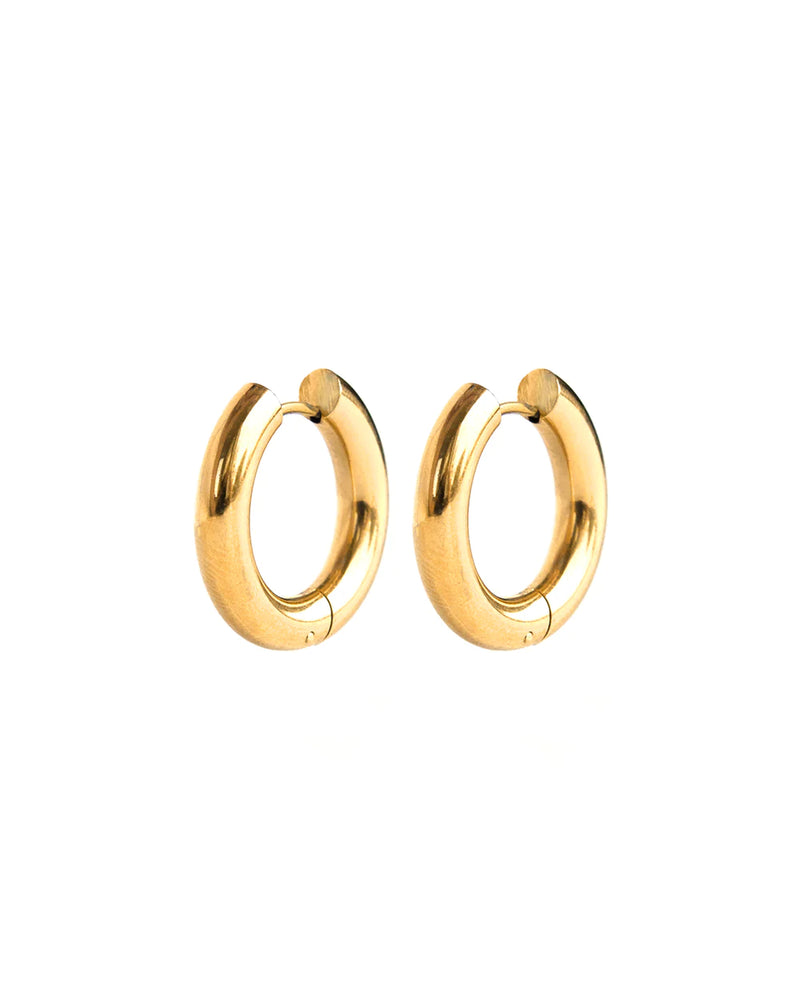 HUGO | GOLD CHUNKY HOOP EARRINGS