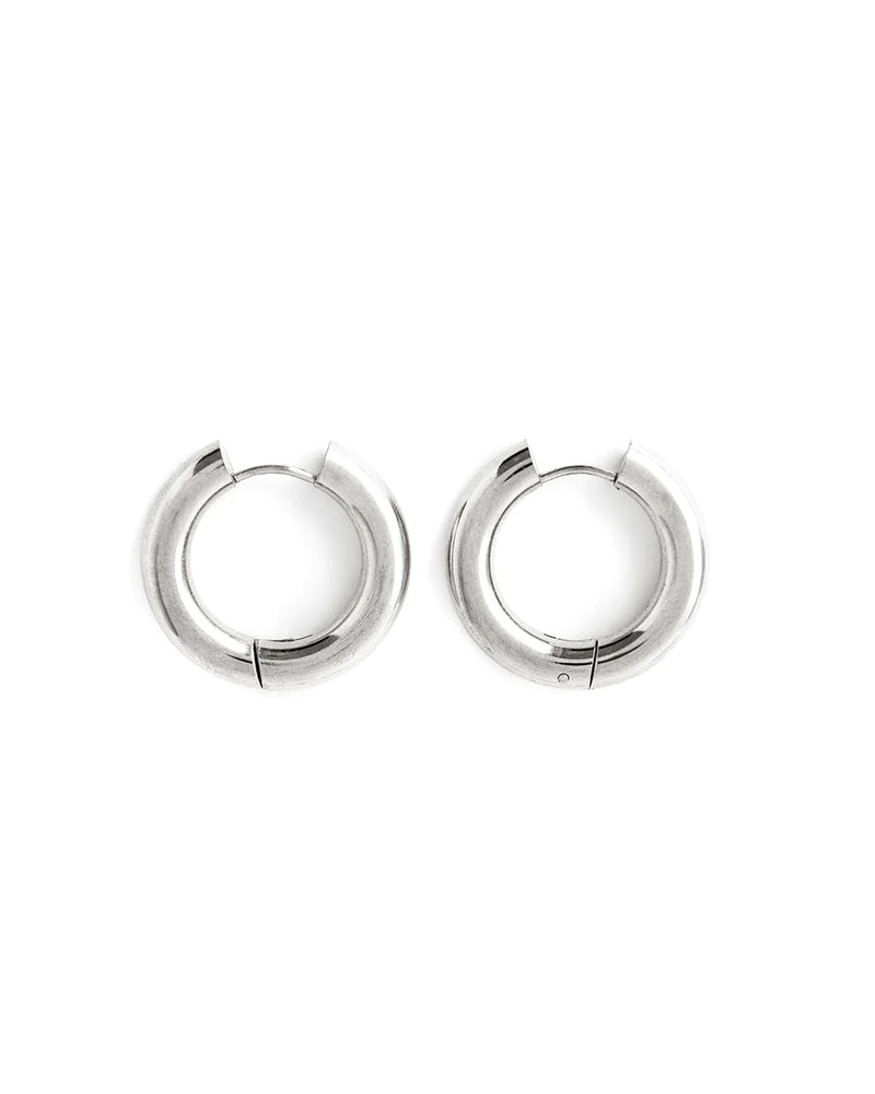 HUGO | SILVER CHUNKY HOOP EARRINGS