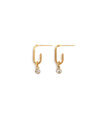 JONES | GOLD CRYSTAL HOOP EARRINGS