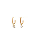 JONES | GOLD CRYSTAL HOOP EARRINGS