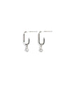 JONES | SILVER CRYSTAL HOOP EARRINGS