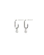 JONES | SILVER CRYSTAL HOOP EARRINGS