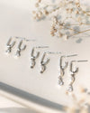 ZETA | SILVER PEARL HOOP EARRINGS