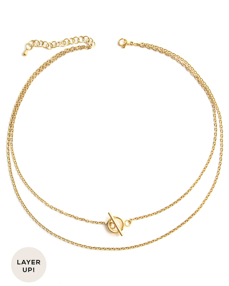 LUCK | GOLD PADLOCK NECKLACE SET