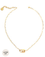 LUCK | GOLD PADLOCK NECKLACE SET