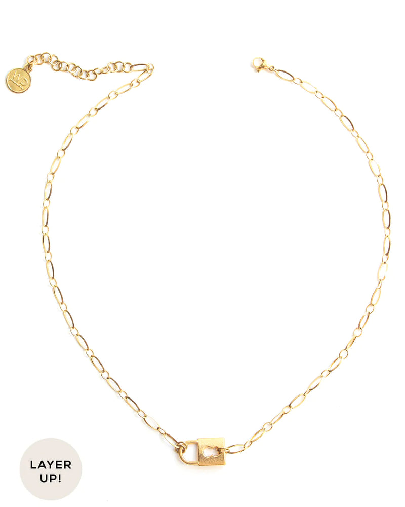 LUCK | GOLD PADLOCK NECKLACE SET