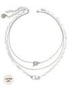 LUCK | SILVER PADLOCK NECKLACE SET