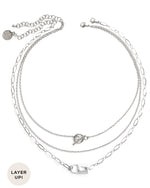 LUCK | SILVER PADLOCK NECKLACE SET