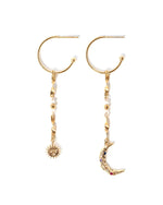 MINUIT | GOLD SUN & MOON EARRINGS