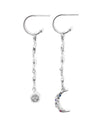 MINUIT | SILVER SUN & MOON EARRINGS