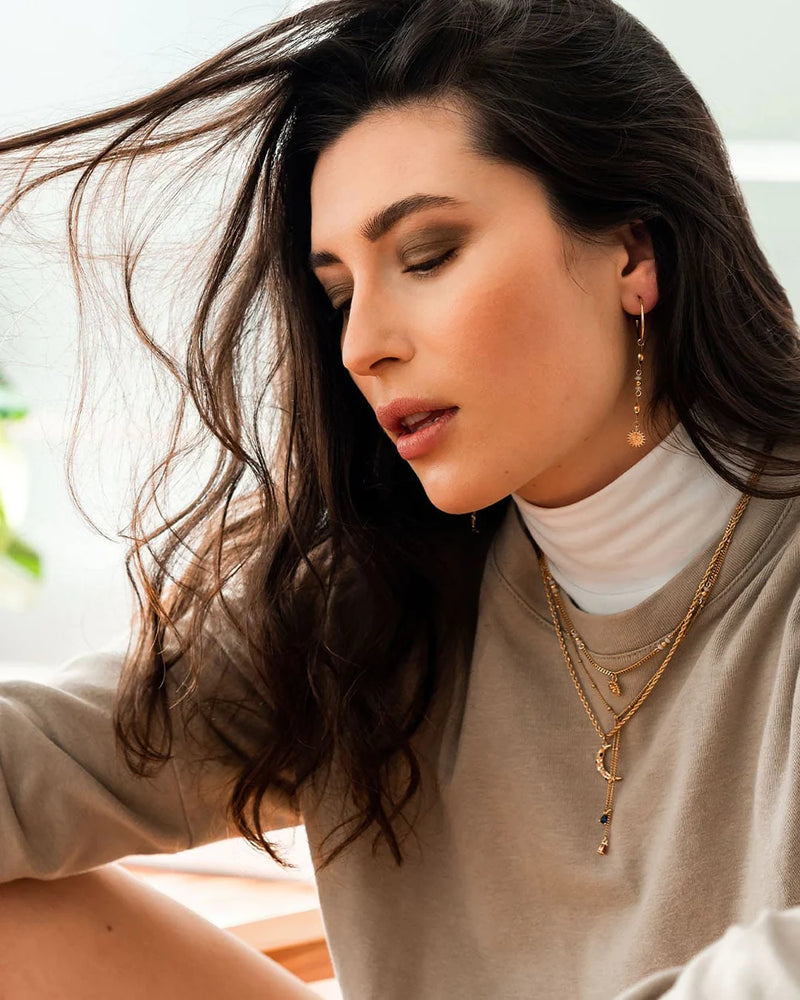 MINUIT | GOLD SUN & MOON EARRINGS