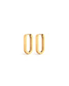 OVIO | GOLD FLAT OVAL HOOP EARRINGS