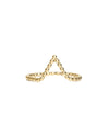 PEAK | GOLD VERMEIL BEADED V RING