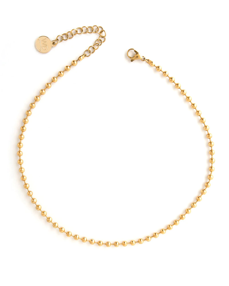 PERSIA | GOLD SHORT BALL CHAIN NECKLACE