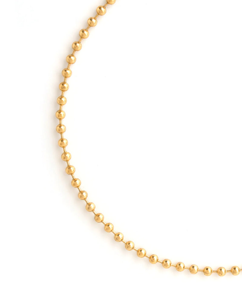 PERSIA | GOLD SHORT BALL CHAIN NECKLACE