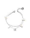 SHELLY | SILVER PEARL & SHELL ANKLET