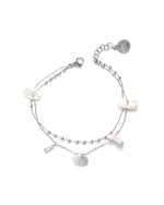 SHELLY | SILVER PEARL & SHELL ANKLET