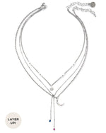 SOLUNE | SILVER SUN & MOON NECKLACE SET