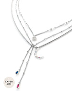 SOLUNE | SILVER SUN & MOON NECKLACE SET