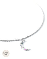SOLUNE | SILVER SUN & MOON NECKLACE SET