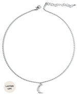 SOLUNE | SILVER SUN & MOON NECKLACE SET